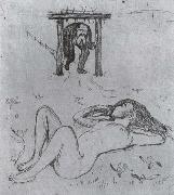 Edvard Munch At the chain oil painting